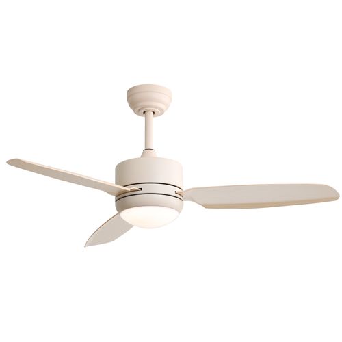 Ventilateur De Plafond 117 Cm, Avec Éclairage, 3 Pales En Abs, Moteur Cc à 6 Vitesses, Télécommande