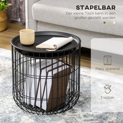 Table De Bistrot Table De Jardin Ronde, Table D'appoint En Rotin, Pour Terrasse Et Balcon
