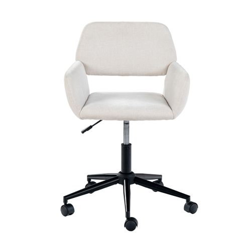 Ensemble Coiffeuse Blanche LED 100×40×127cm + Chaise Scandinave Beige Pivotante