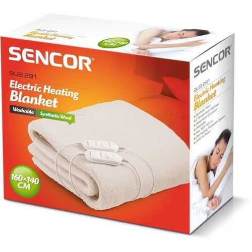 Couverture Chauffante - Sencor - Sub 291 - 120 W - 2 Personnes - Blanc