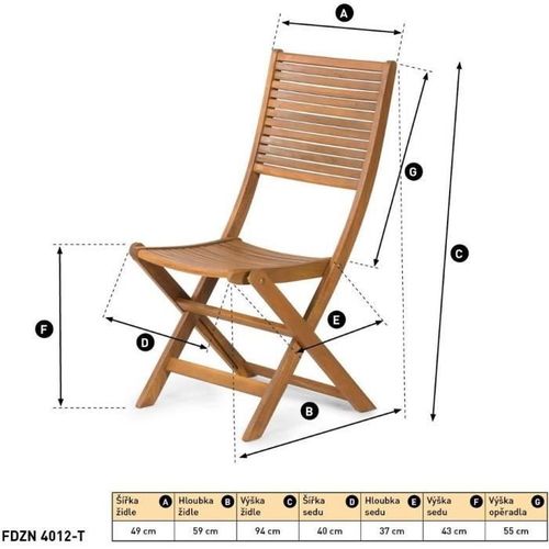 Chaise Pliante 2 Pièces - Fdzn 4012-t