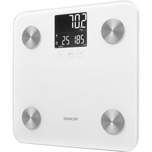 Balance Pese-personne - Sencor - Sbs 6025wh - Ecran LCD - Blanc