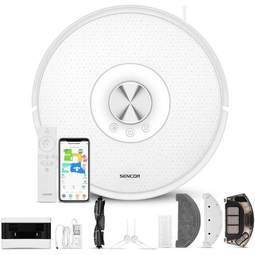 Aspirateur Robot Laveur - Srv 9350wh - 4000 Pa - 200 Min - 65 dB - Blanc