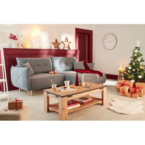 Table basse LAZIO Noir/ imitation chêne