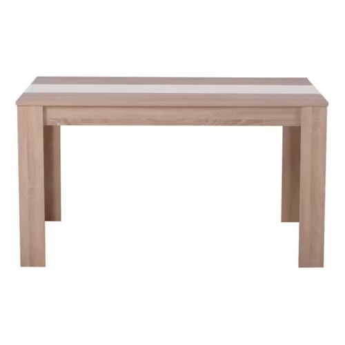 Table à manger L.132,5 cm DOMUS Imitation chêne et blanc