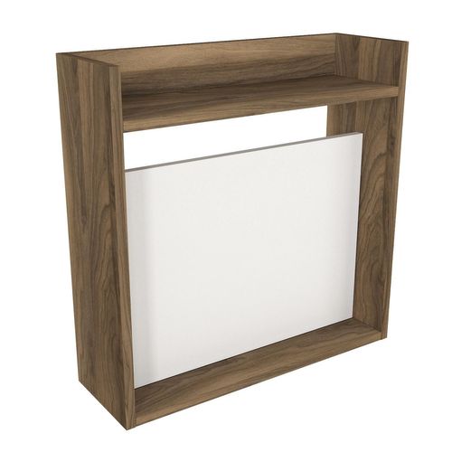 Bureau En Bois "laptop" - 19 X 60 X 60 Cm - Blanc, Noyer