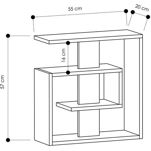 Bout De Canapé 4 Étagères Blanc - H57 Cm