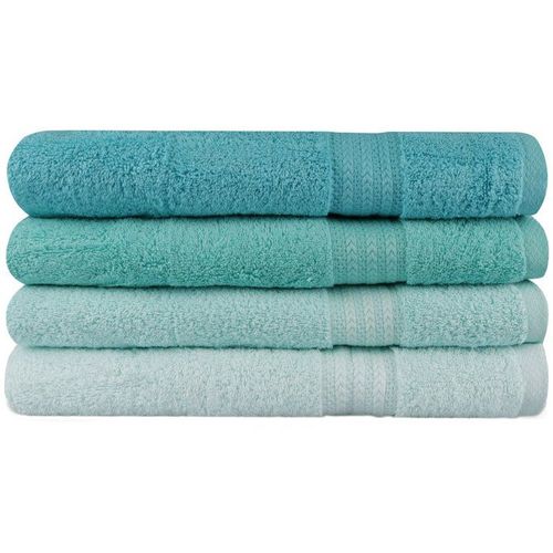 Ensemble De 4 Serviettes De Bain - 70 X 140 Cm - Vert Menthe