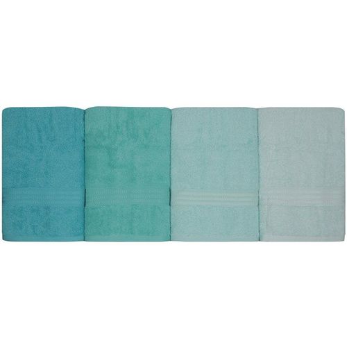 Ensemble De 4 Serviettes De Bain - 70 X 140 Cm - Vert Menthe