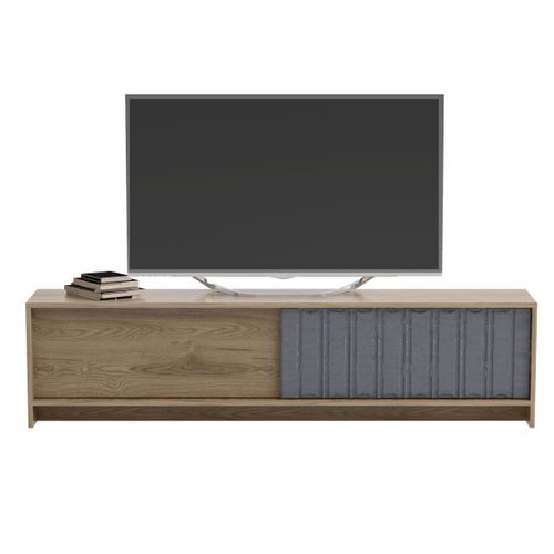 Meuble TV New York De 180 Cm Portes Coulissantes (oud Et Anthracite)