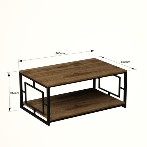 Table Basse Kelvin 120 Cm Avec Cadre Métallique
