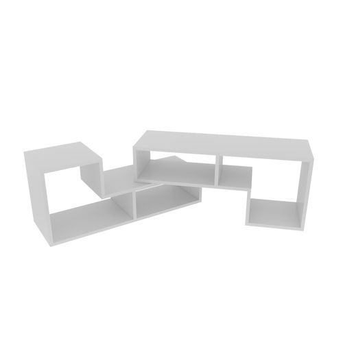 Meuble TV Ajustable Cubicco, Design Spécial Pouvant Passer De 120 Cm à 180 Cm (blanc)