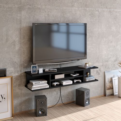 Meuble TV Mural De 120 Cm Pivot (noir)