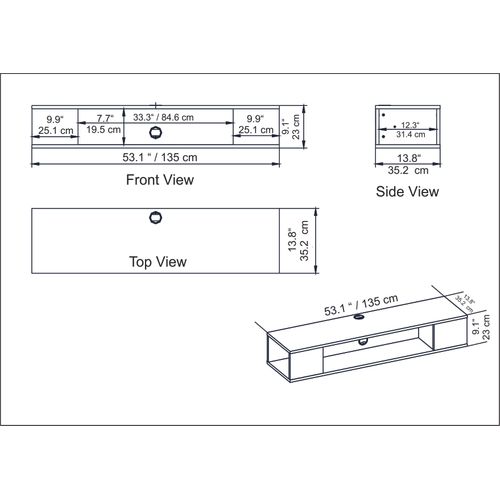 Meuble TV Peti - Chene Oud