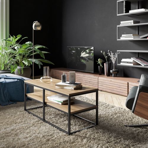 Table Basse Métal Forteus 110 Cm Luxe Et Chic (oud Et Noir)