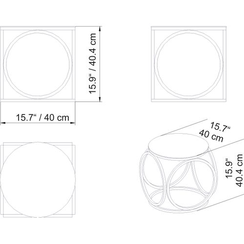 Table D'appoint Décoratif Avec Verre Et En Métal (noir)