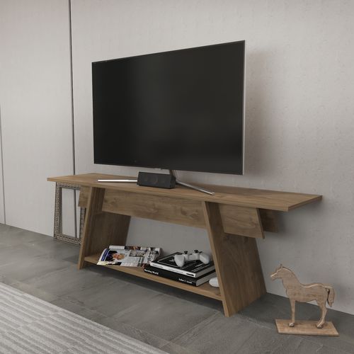 Meuble TV Lanca 120 Cm Design Scandinavien, Simple Et Chic