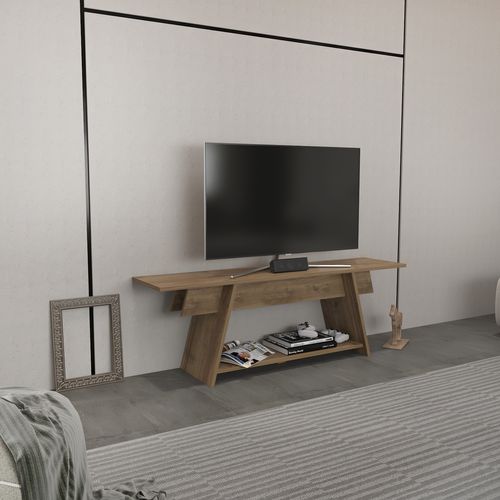 Meuble TV Lanca 120 Cm Design Scandinavien, Simple Et Chic