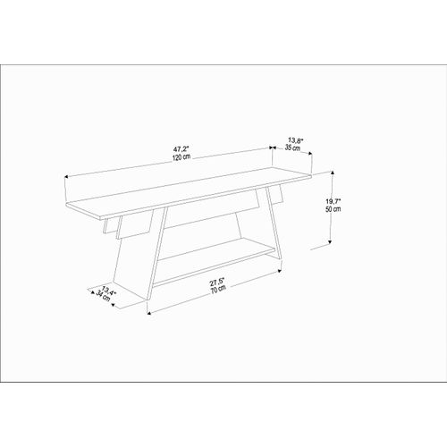 Meuble TV Lanca 120 Cm Design Scandinavien, Simple Et Chic