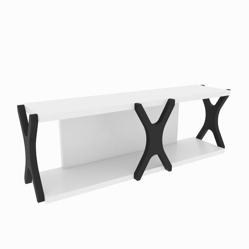 Étagère Murale Flottante Seza, 72 Cm Etagère Murale (noir Et Blanc)