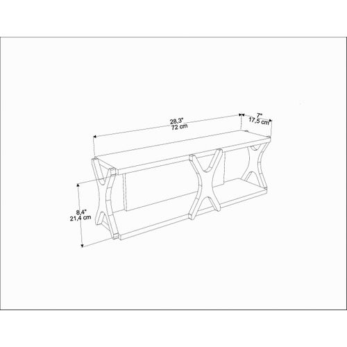 Étagère Murale Flottante Seza, 72 Cm Etagère Murale (noir Et Blanc)