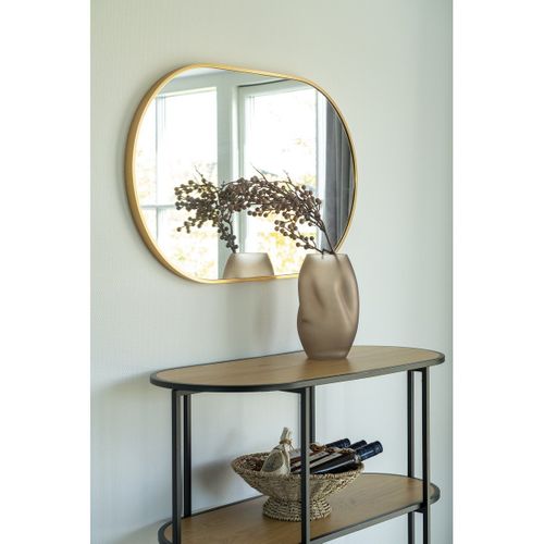 Miroir Avec Cadre Madrid, Verre, Argent, 3x50x80 Cm