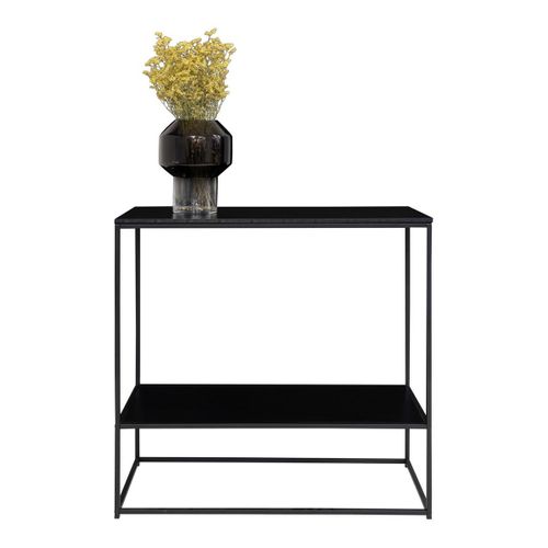Table Console Vita, Métal, Noir, 36x80x80 Cm