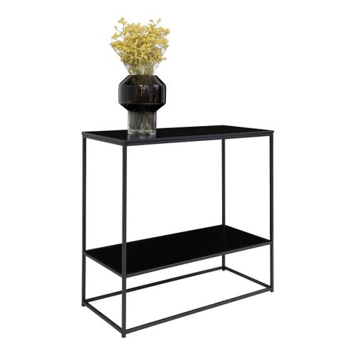 Table Console Vita, Métal, Noir, 36x80x80 Cm