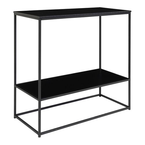 Table Console Vita, Métal, Noir, 36x80x80 Cm