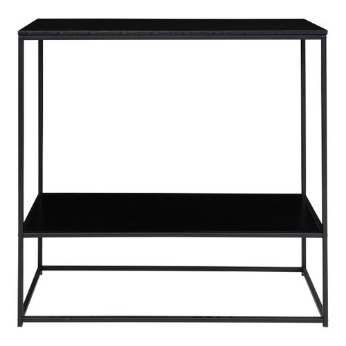 Table Console Vita, Métal, Noir, 36x80x80 Cm