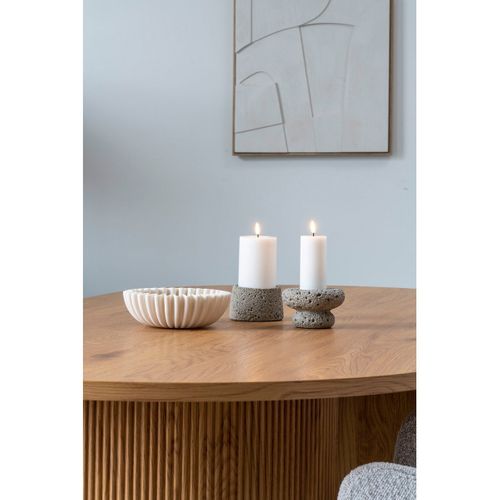 Bougeoir Aurora, Ciment, Gris, 11,8x11,8x7,2 Cm