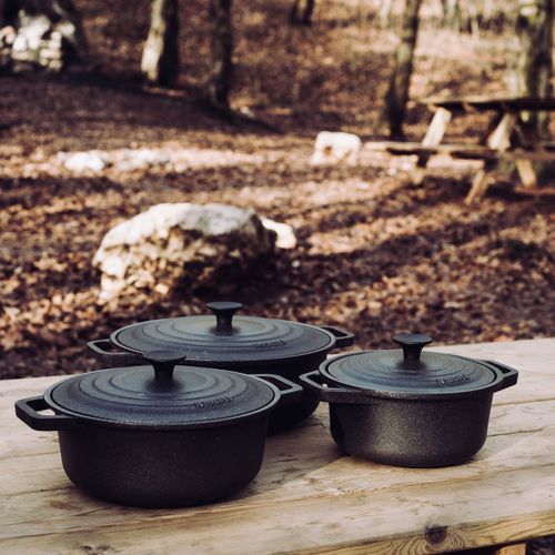 Poêle Le Pignatte, Aluminium Moulé Sous Pression, Noir, 20x20x7,5 Cm