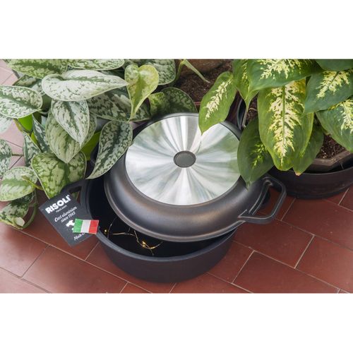 Cocotte Demountables, Aluminium Moulé Sous Pression, Noir, 24x24x10 Cm