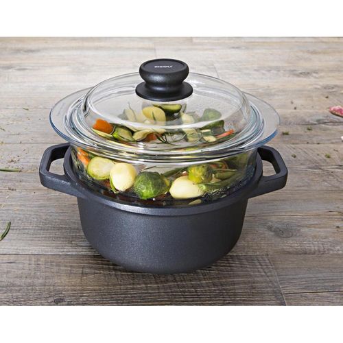 Cuiseur Vapeur Explora, Aluminium Moulé Sous Pression, Noir, 20x20x11 Cm