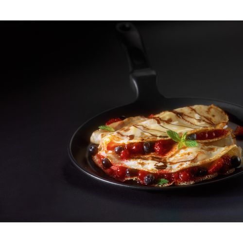 Crêpière Saporella, Aluminium Moulé Sous Pression, Noir, 28x28x2 Cm