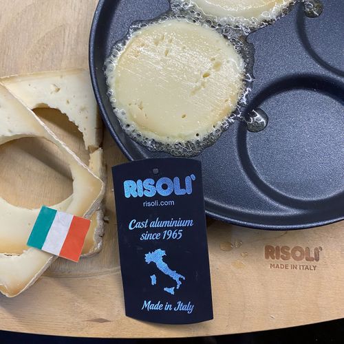 Poêle à Crêpes Saporella, Aluminium Moulé Sous Pression, Noir, 25x25x2 Cm