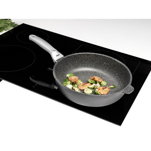 Poêle à Frire Basse Granite Premium, Aluminium Moulé Sous Pression, Anthracite, 28x28x4,5 Cm