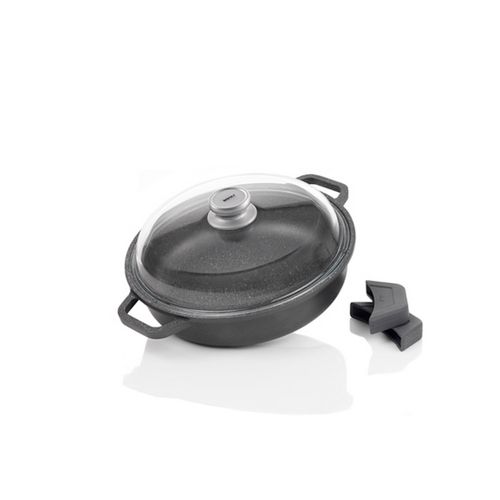 Poêle Granite Premium, Aluminium Moulé Sous Pression, Anthracite, 24x24x7 Cm