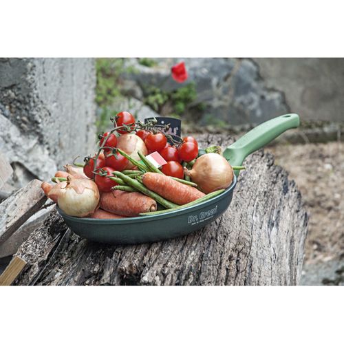 Poêle à Frire Basse Dr. Green, Aluminium Moulé Sous Pression, Vert, 24x24x4,5 Cm