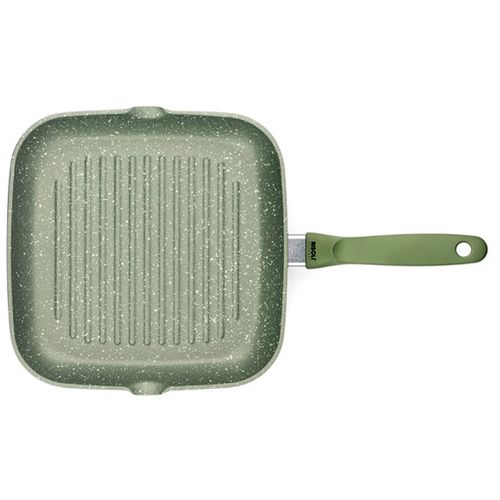 Poêle à Griller Dr. Green, Aluminium Moulé Sous Pression, Vert, 26x26x4,5 Cm