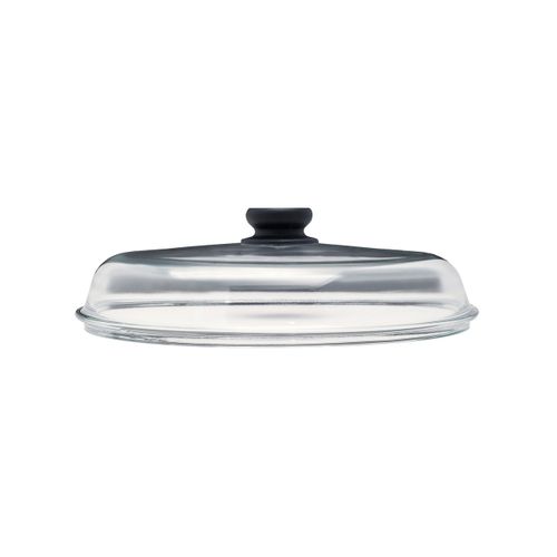 Couvercle Les Accessoires, Verre Borosilicaté, Noir, 28x28x3 Cm