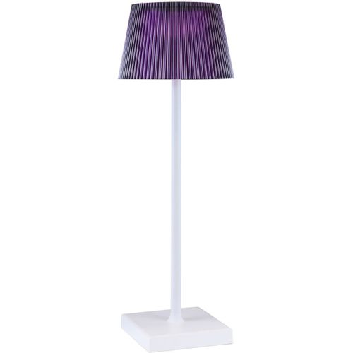 Lampe à Poser Rechargeable Clelia, Métal, Violet, 13x13x38 Cm