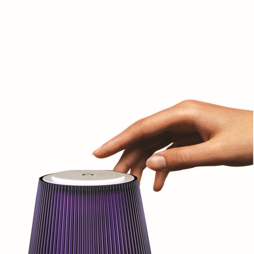 Lampe à Poser Rechargeable Clelia, Métal, Violet, 13x13x38 Cm