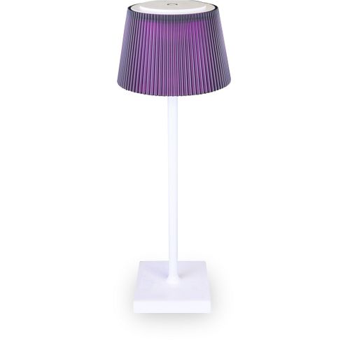 Lampe à Poser Rechargeable Clelia, Métal, Violet, 13x13x38 Cm