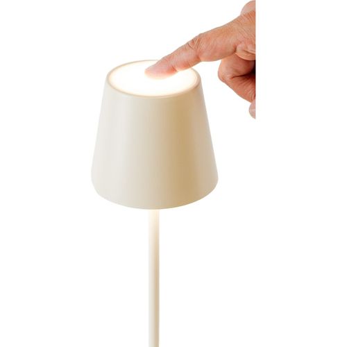 Lampe à Poser Rechargeable Agata, Métal, Ivoire, 12x12x37 Cm