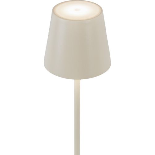 Lampe à Poser Rechargeable Agata, Métal, Ivoire, 12x12x37 Cm