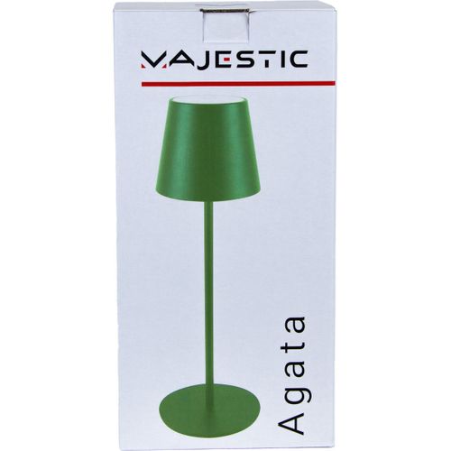 Lampe à Poser Rechargeable Agata, Métal, Vert, 12x12x37 Cm