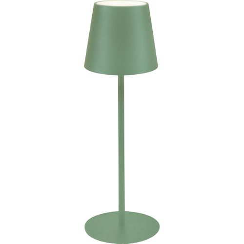 Lampe à Poser Rechargeable Agata, Métal, Vert, 12x12x37 Cm
