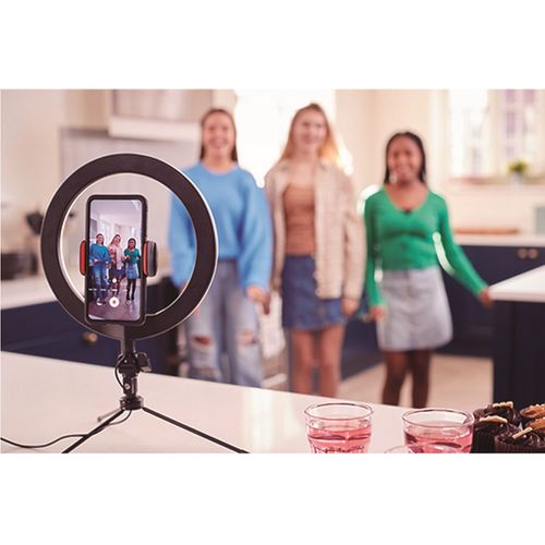 Anneau Lumineux Myselfie, Plastique, Noir, 26x26x26 Cm