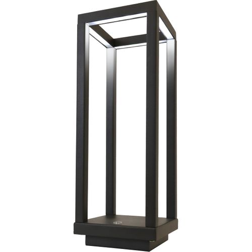 Lampe à Poser Rechargeable Lea, Plastique, Gris, 10x10x28,5 Cm